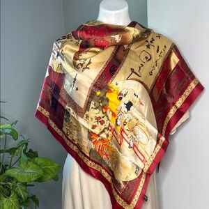 Menclonic Silk Hand rolled Scarf 34” Excellent condition